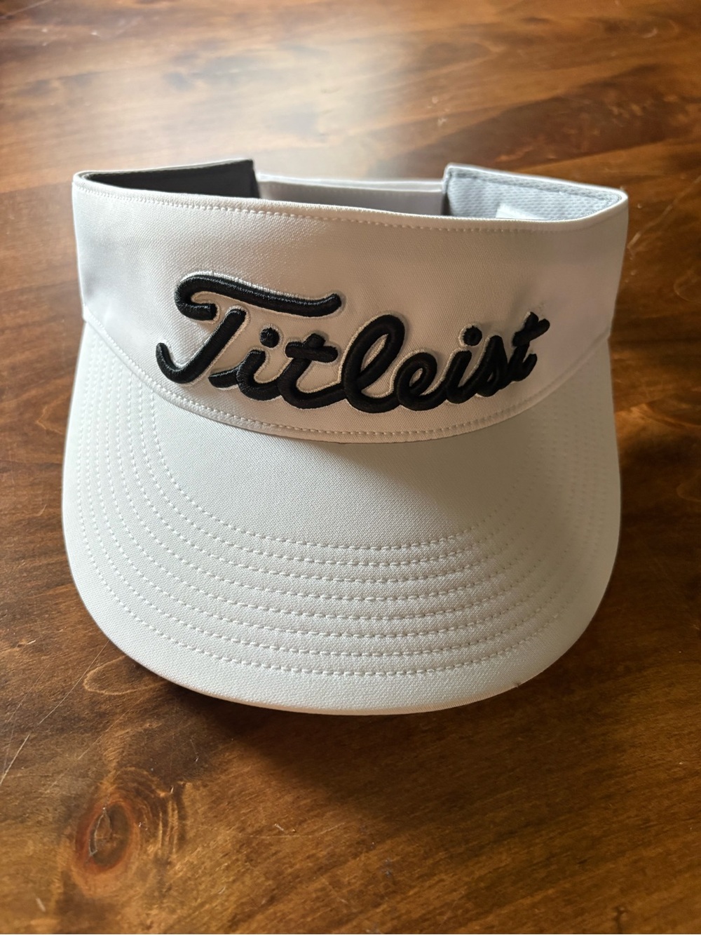 Titleist Kids White Visor with Black Logo